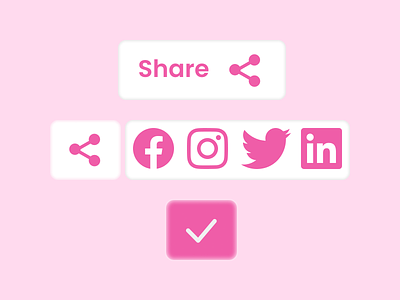 Social Icons UI ( Daily UI Challenge 10 ) dailyui dailyui10 dailyuichallenge dailyuichallenge10 design facebook figma icons instagram share sharing simple social socialicons twitter ui userinterface web