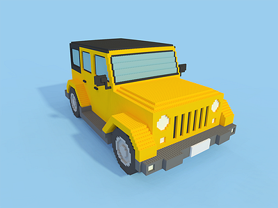 lego car 3d car jeep lego model modeling