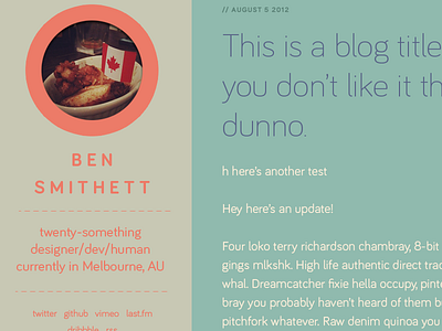 Blog layout draft