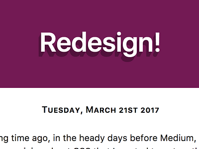 Blog Redesign blog purple wicked drop shadows