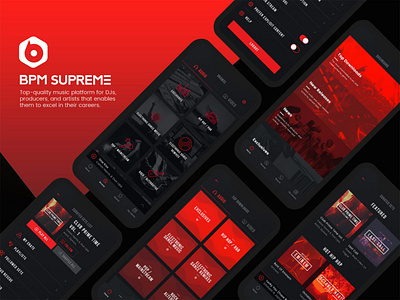 Music Platform for DJs app branding design ui ux