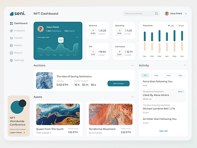 NFT Dashboard branding crypto crypto deign design graphic design nft ui ux