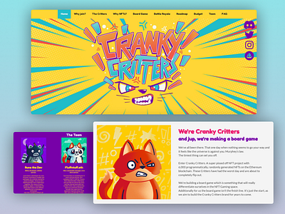 Cranky Critters NFT website