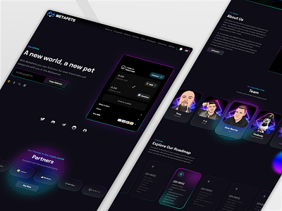 MetaPets Coin Website UI/UX
