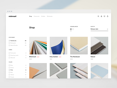 Mishmash Shop circular clean grid icons interface shop significa ui ux white