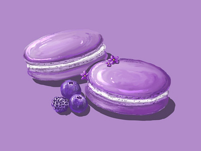Purple macarons art artist autodesk sketchbook digital art digital illustration food graphic design illustration macarons purple