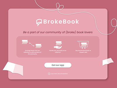 Landing Page Design: "BrokeBook"