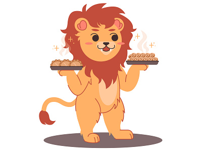 Lion mascot animal branding character character design design icon illustration mascot vector vector illutsartion