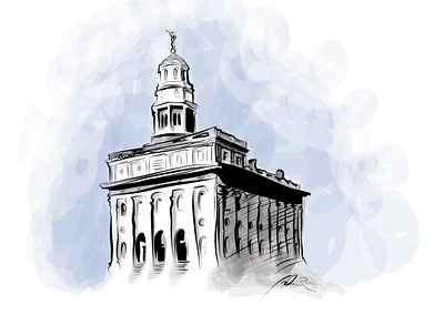 Nauvoo Temple church design graphic design illustration lds temple vector