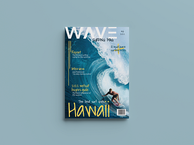 Magazine Cover/Photographic covers graphic design magazinecover surf surfer wave