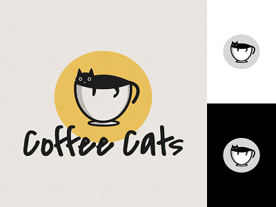 Logo #2 Coffee Cats branding cat coffee coffee cats coffee cup coffeecats graphic design logo