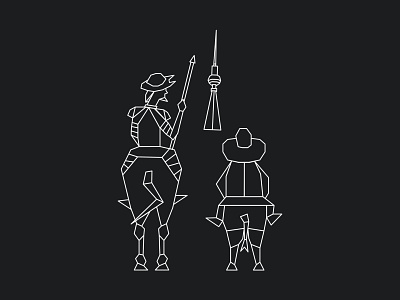Don Quixote in Berlin berlin design digitalart don quixote graphic design illustration vector