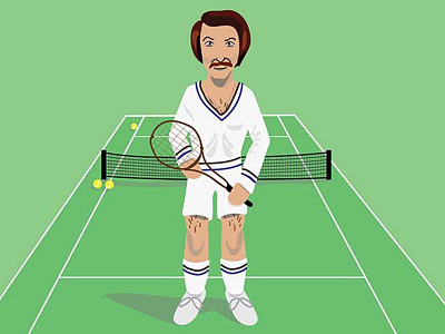 Tennis Player illustration illustrations man tennis