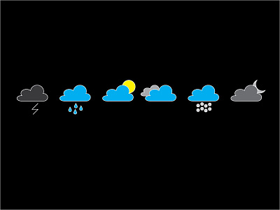 Weather Icons cloud icons illustrations sun weather