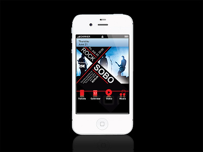 Mobile Rock App app iphone mobile rock ui ux