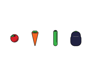 Vegetables icon carrot cucumber eggplant icon illustrtions tomato ui ux vegetables