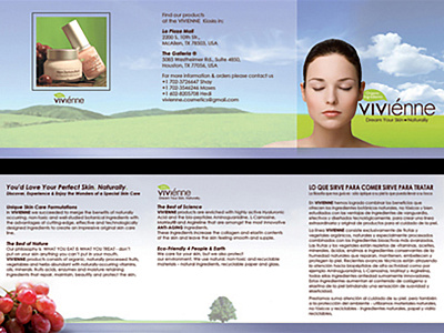 Viveine brochure design brochure cosmetic design ui ux woman