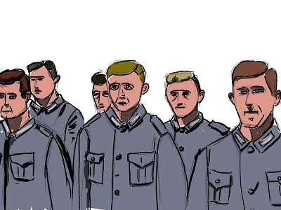 Soldiers2 comic illustration nazi soldiers ww2