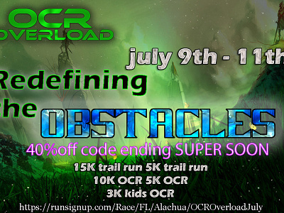 Facebook ad 4 for OCR Overload ad design logo