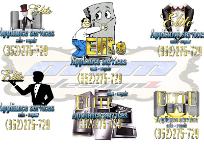 Elite appliance services branding design logo