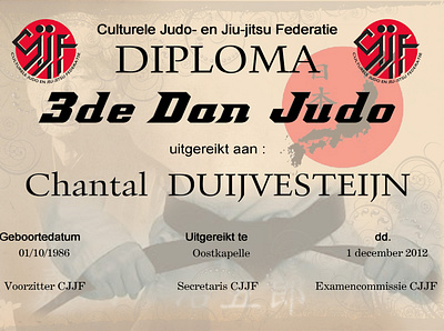 Updated diploma for judo union branding design diploma