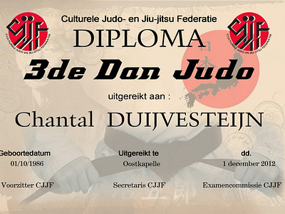 Updated diploma for judo union