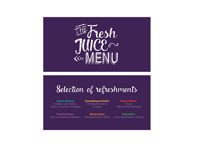 Juice bar signage-Artwork design graphic design illustration typography vector