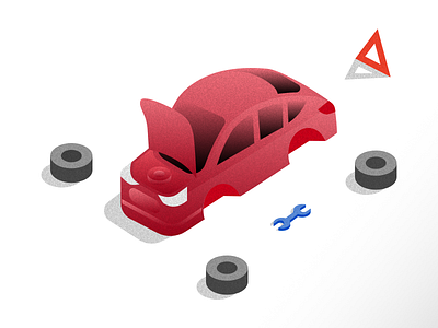 Car 404 Error illustration