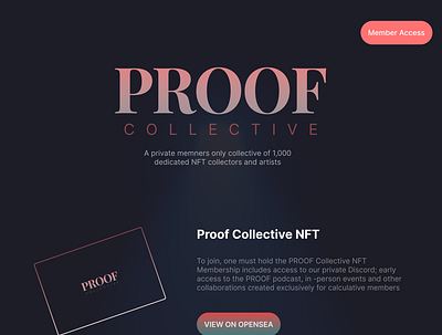 NFT Landing Page (Redesign) nft product design ui