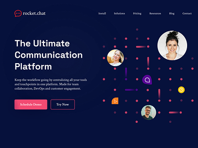 DevOps Communication Platform UI connection product design ui web design