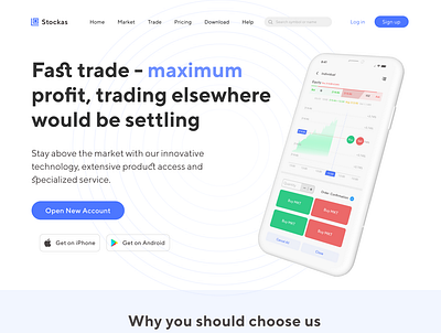 Stock Trading Web App UI product design stock ui web app