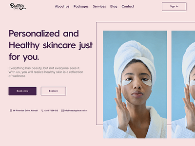 Beauty Campaign UI beauty ui web design