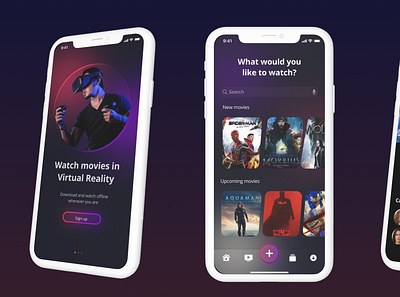 3D Movie App Exploration 3d movie product design ui