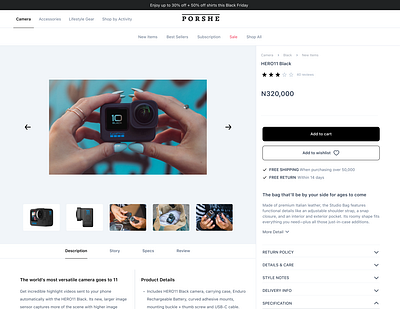 Product Page UX of E-commerce Website design e commerce product design web design