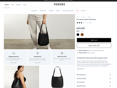 Product Page UX of E-commerce Website