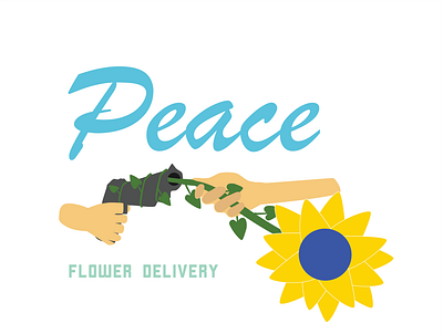 Peace graphic design illustration logo