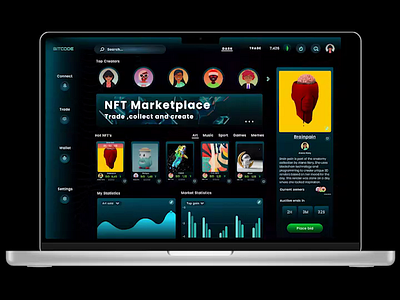 Bitcode NFT & Crypto Trading Platform animation app crypto design graphic design platform trading ui ux