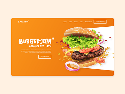 BurgerJam 21' - Food Festival Web Concept