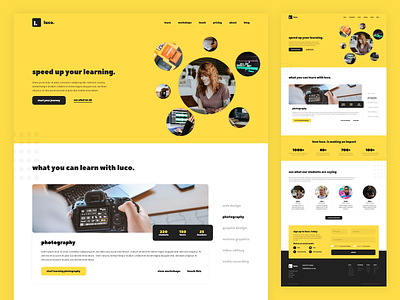 Luco Learning - Homepage Concept branding ui user experience ux