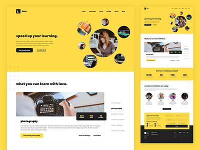 Luco Learning - Homepage Concept