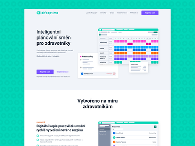 Alfaoptima | Product website czech design desktop healthcare landing page lottiefiles planner ui ux web design website
