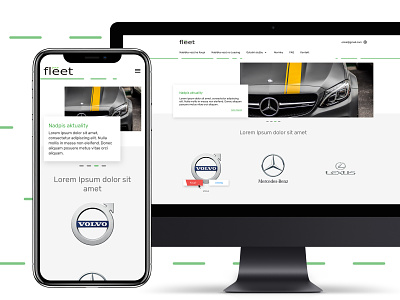 Your fleet — Homepage automotive car cars czech design desktop homepage hp landing page mobile ui ux
