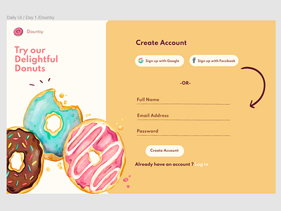 Daily UI / Day 1 /Sign up page