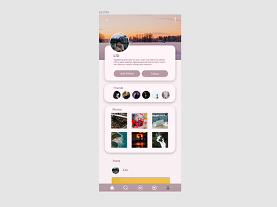 Daily UI Design - Day 6 - Profile