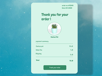 Daily UI Design - Day 17 - Email Receipt