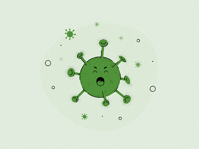 They're comin' - Covid character color colour covid 19 covid19 design flat grain grain texture grainy illustration isolation texture vector virus viruses