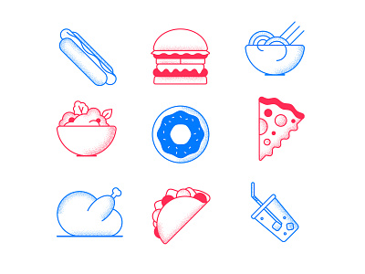 Who likes foood?! colour design food food and drink grain icons illustration shading style vector