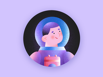 Cosmo austronaut avatar character illustration procreate space texture