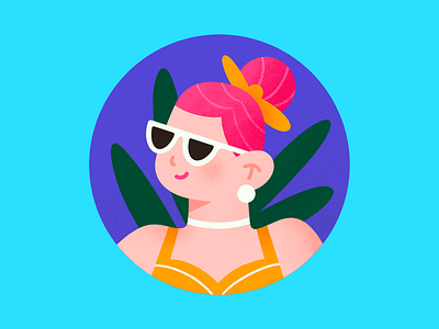 Summer avatar character illustration procreate summer