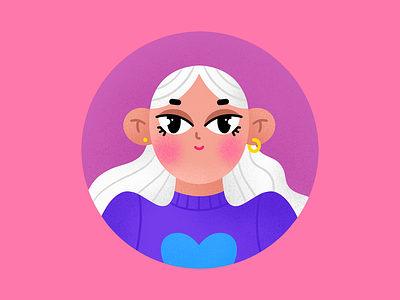 Hero of April app avatar character game girl character illustration procreate texture